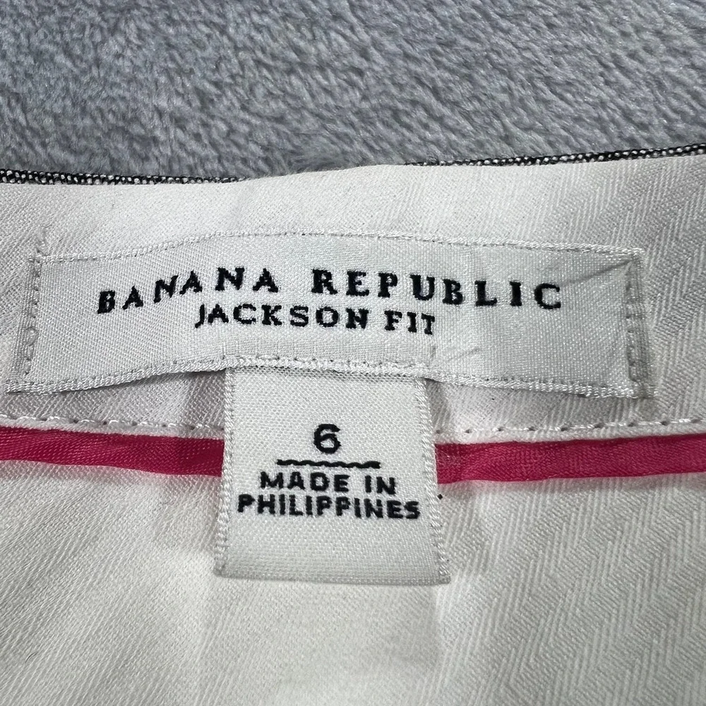 BANANA‎ REPUBLIC Jackson Fit Pants Womens 6 Grey Good 100 Linen Summer 2011